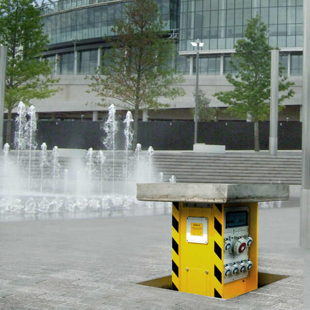 Pop Up Power Supplies retractable & inground service units